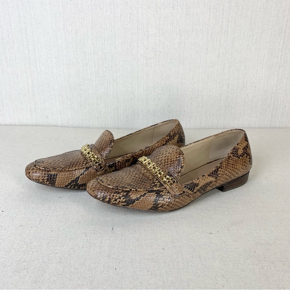 Tory Burch~Women’s “Roccia” Python Gemini‎ Link Leather Loafers/Flats~Sz 10.5 - Picture 3 of 13